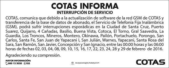 comunicado GSM