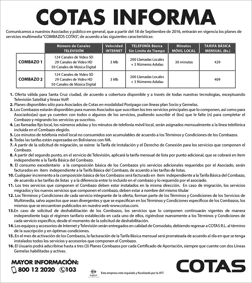 Combazos Cotas