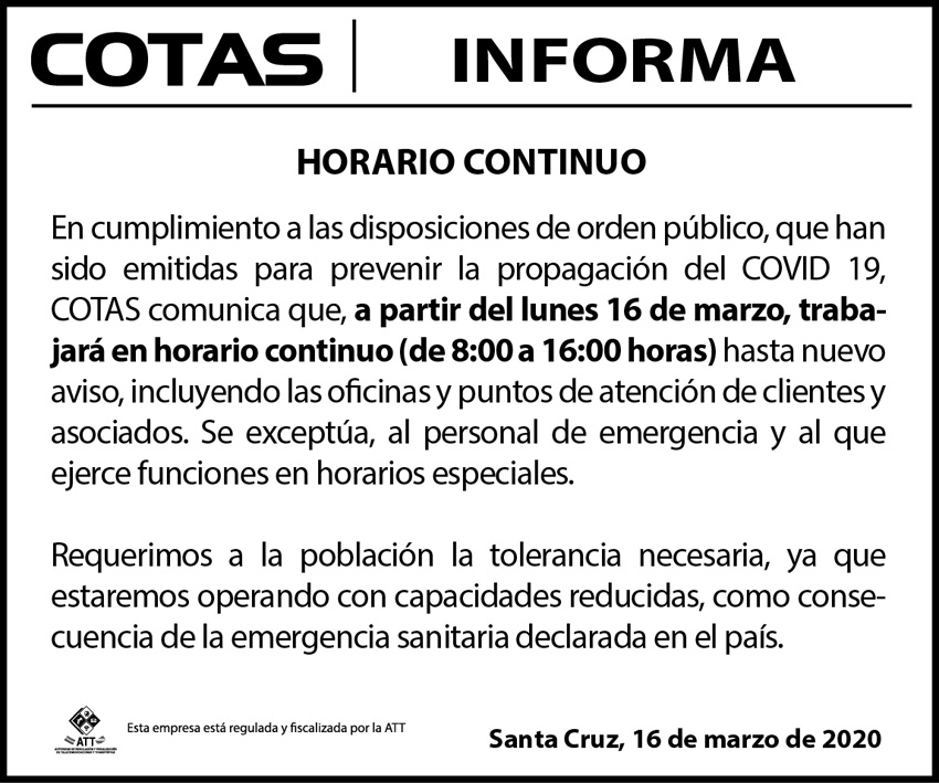 HORARIO CONTINUO